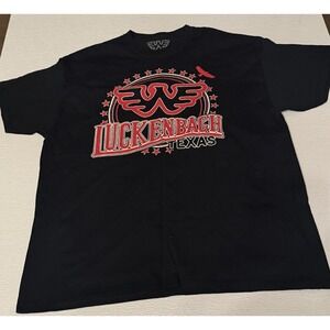 Waylon Jennings Luckenbach Texas Country Music Graphic T-Shirt Size XL Black